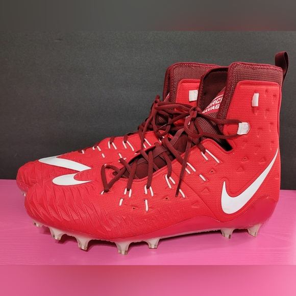 Nike Force Savage TD Football Cleats Men\'s Size US 18 Red And White main image 8